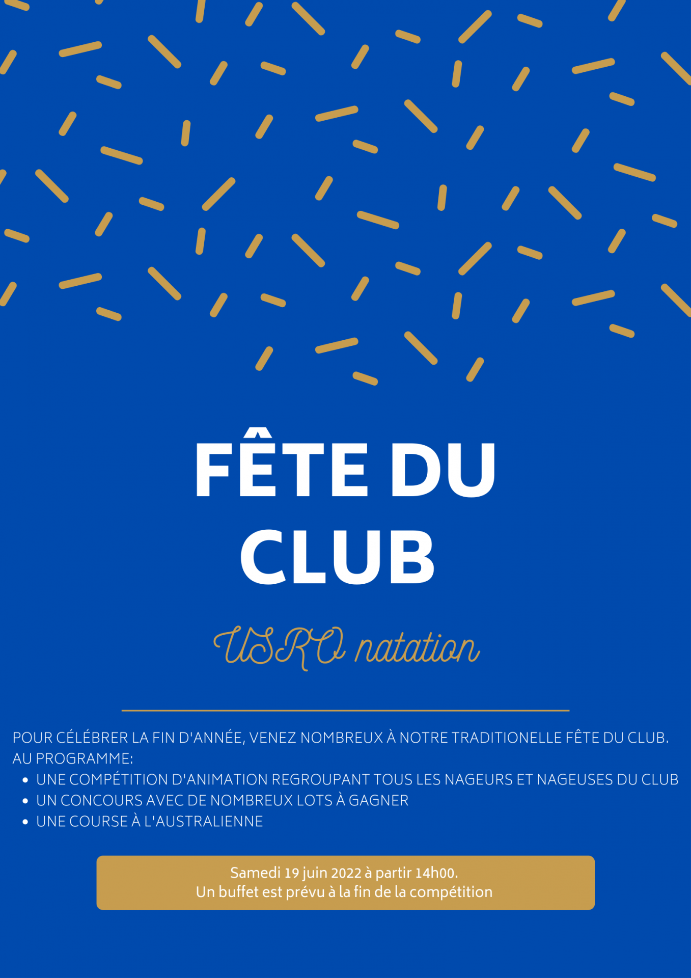 Affiche fe te du club 2022